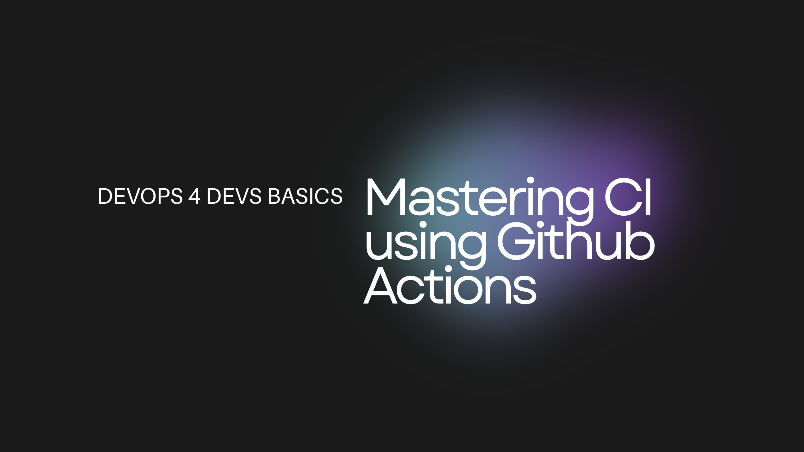 DevOps 4 Devs - Mastering CI with Jenkins